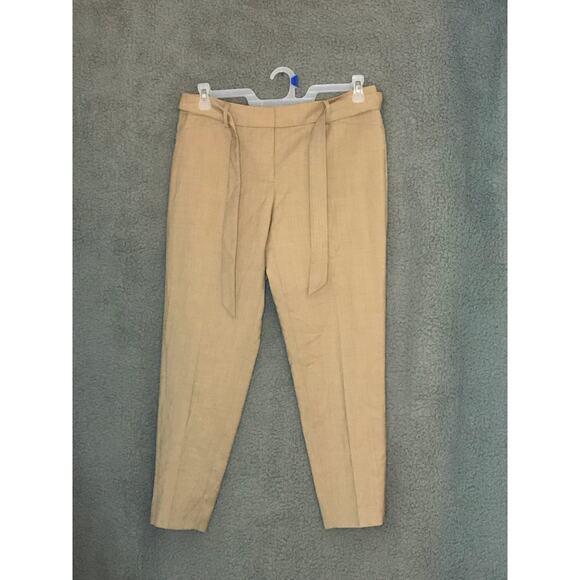 White House Black Market Womans 8R Tie Front Tapered Ankle In Subtle Blush - Picture 1 of 7